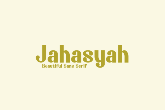 Jahasyah: A Sweet, Modern Display Font for Small Business Branding