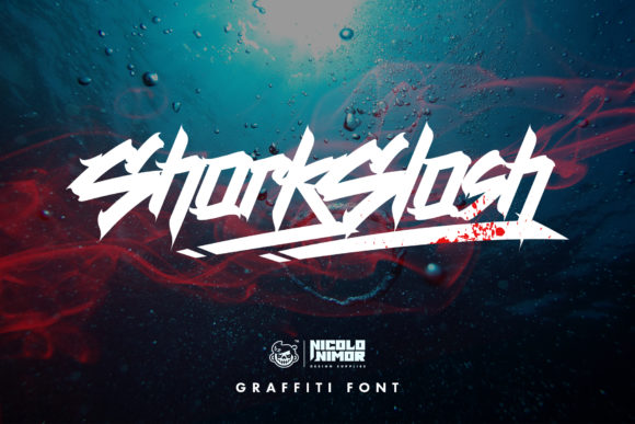 Sharklash: A Graffiti-Style Display Font for Handmade Brands
