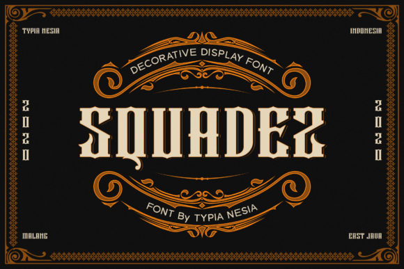 Squadez: A Bold Vintage Display Font That Anchors Real Branding