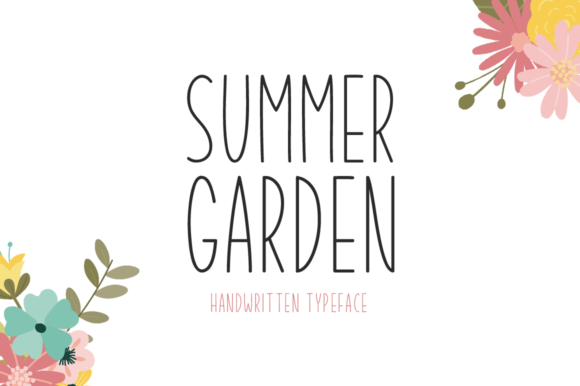 Summer Garden Font: A Handmade Touch for Labels, Cards & More